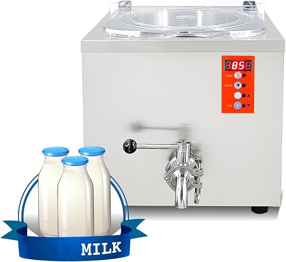 Kolice Commercial 14L Milk Pasteurization Machine, Juice Pasteurization Machine, Pasteurizer, Sterilization Dairy Equipment (Heating only without refrigeration)