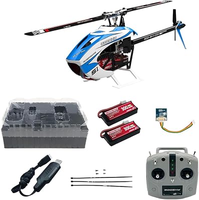 Goosky Legend S1 Electric RC Helicopter For Adults & Beginners 3D Dual Brushless Direct-Drive Micro GPS RC Helicopter Indoor Mode 2 Remote, Toy Remote Blue - RTF