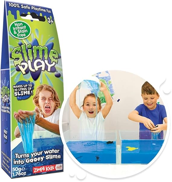 ZIMPLI - Slime Play Blue, DIY Slime Kit, colourful slime, Activity Toy for Children, Garden Toys, Pocket money or Christmas Stocking Filler