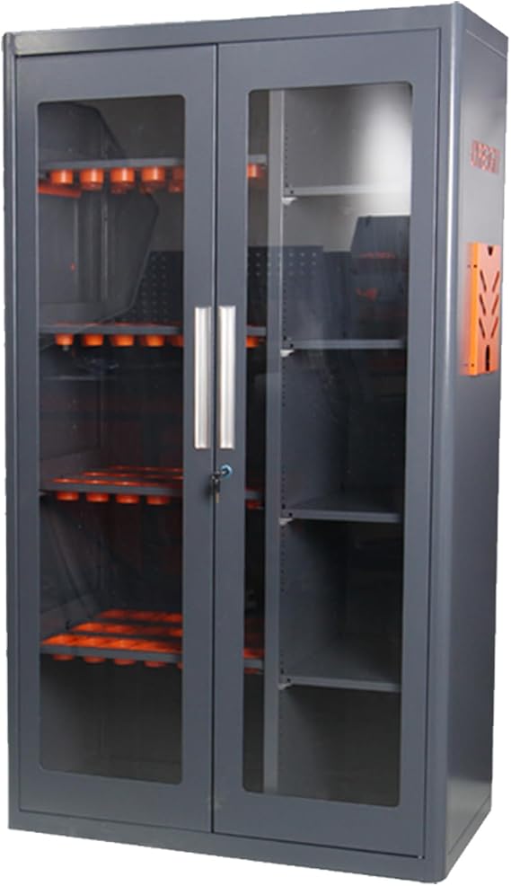 Multi-Purpose CNC Tool Cabinet, CNC Tool Storage System with Lock, Large Capacity CNC Tool Storage Rack Material Equipment for Warehouse Workshop Use