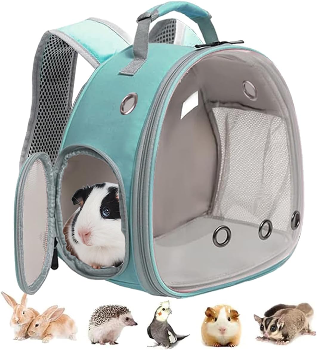 Guinea Pig Backpack, Space Capsule Bubble Window Small Animal Backpack for Guinea Pig, Bird Bunny Rabbit