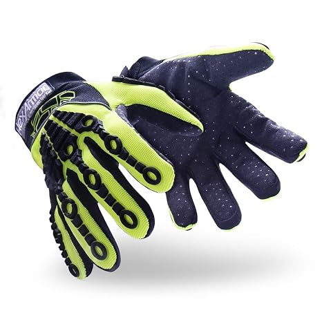 HexArmor Cut-Resistant Impact Protection High-Visibility Work Gloves | Chrome Series 4026 | Medium