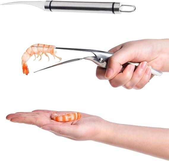 2-Pack Shrimp Deveiner & Peeler Tool Set - Knife for Thread Removal & Cleaning Kit