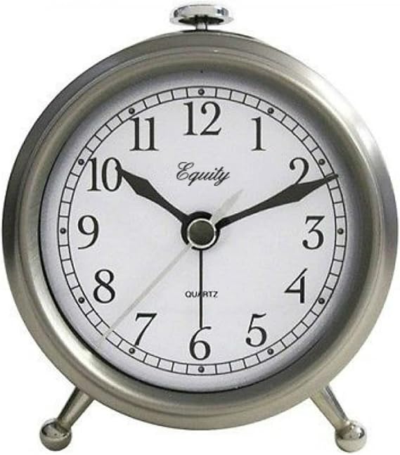 Equity 25655 Metal Quartz Alarm Clock