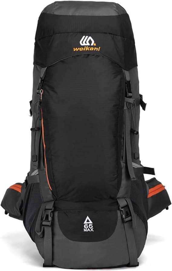 65L Backpack Hiking Backpack Waterproof Rucksack with Rain Cover Large Camping Bag Rucksack for Men Women Lightweight Backpacking for Travel Ski Cycling Climbing Mountaineering