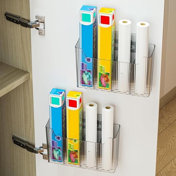 HEKOBAG 2 Pack Wall Mount Self-Adhesive Storage Box