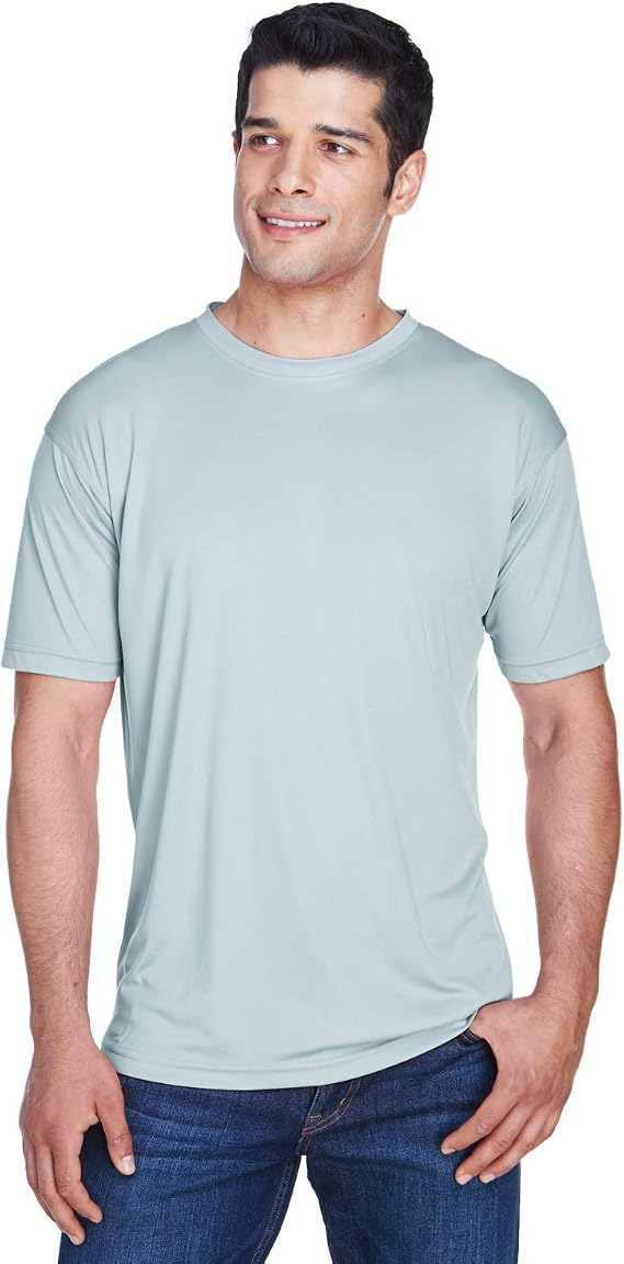 UltraClub Men's Cool & Dry Sport Performance Interlock T-Shirt XL GREY