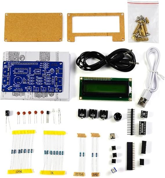 CW Morse Code Decoder DIY Kit CW Trainer Morse Code Decoder DIY Electronic Component Kit with Digital LCD