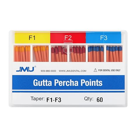 JMU Dental Gutta Percha Points #F1-F3 Assorted 60 Pcs/Pack