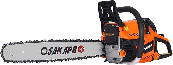 58cc Gas Chainsaw 20 Inch, Gas Powered Chainsaws 2-Cycle, 3.2HP Handheld Cordless Petrol Chain Saws For Wood Cutting, Tree Trimming and Land Clearing