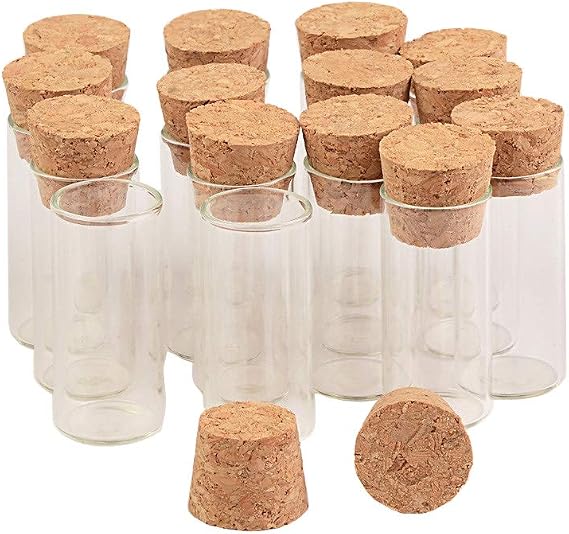 3ml Diameter 16mm 50pcs/lot Test Tube Glass Bottles Small Bottles With Corks Mini Glass Vials For Wedding Gift (3ML)