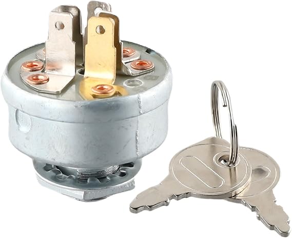 5-Terminal For Ignition Switch with 2 Keys for Ride-On Lawn Tractors Compatible with AM102551 44745 300275 and More
