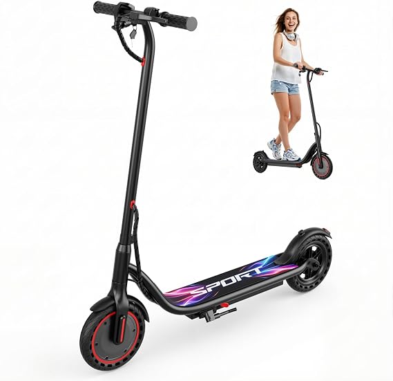 350W/500W Electric Scooter for Adults & Teens - 19/22MPH & 15/22Mile Range Commuter E-Scooter with App Control, with Seat (Option), Dual Suspension (Option)