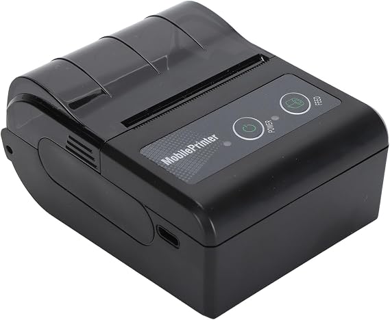 Receipt Printer, Portable Pocket Thermal Receipt Printer, 58mm POS Printer for Small Business, USB Mobile Bill Ticket Printer for Android, PC,