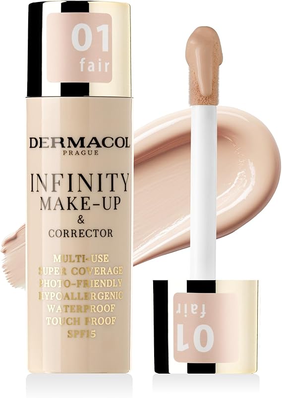 Dermacol Infinity Make-up & Corrector 2-in-1, SPF 15, Shade 01 - Fair