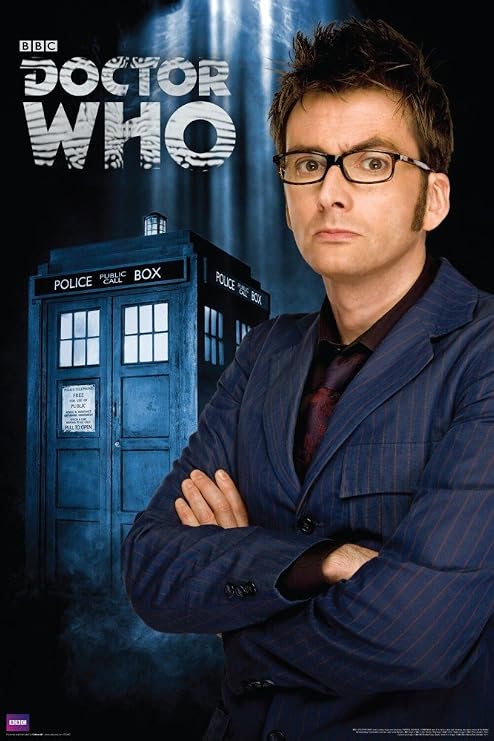 Doctor Who Poster - 10th Doctor (David Tennant) and Tardis Exclusive 36x24 inch Print