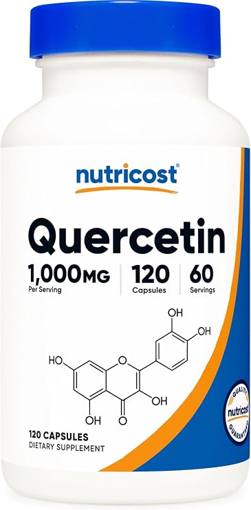 Nutricost Quercetin 1000mg, 120 Vegetarian Capsules, 60 Servings, GMO-Free
