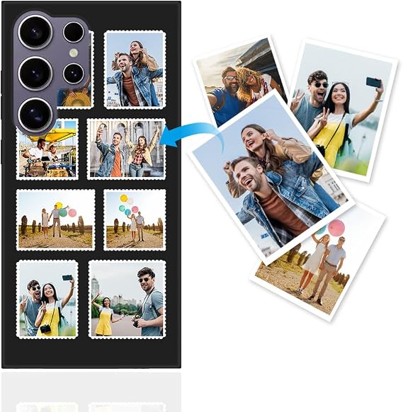 Custom Phone Case for Samsung Galaxy,Phone Cover for Samsung S25/S24/S23/S22/S21/S20 Plus/Ultra/A/Note Series, Multi-Photo Phone Case Soft TPU Protective Phone Shell, Customized Photo Text Phone Cover