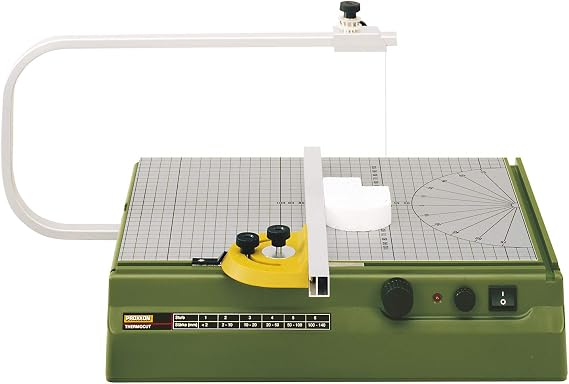 Proxxon Thermocut 115/E Auto-CAD Hot Wire Foam Cutter with Large Table Precision Cutting Tool for Styrofoam, Model Making & Crafts 37080