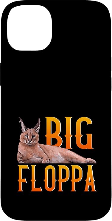 iPhone 14 Plus Big Floppa Meme Cute Caracal Cat Case