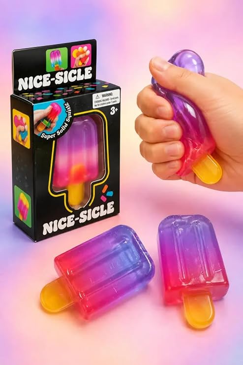 Nice-Sicle Dondurma Squishy Sıkılabilir Fidget Oyuncak, 1 Adet (8.5x6x4 cm)