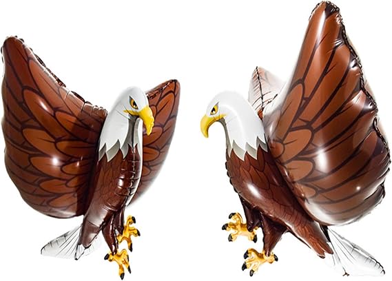 Soochat 3D Eagle Foil Balloons 4th of July Eagle Balloons for Independence Day Birthday Party Baby Shower Decorations 2 Pcs