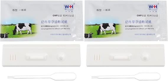 FRCOLOR 2 Pcs Pregnant Tester Farm Animal Supply Horse Pregnancy Test Strip Farm Accessory Sheep Pregnancy Test Strip Cattle Pregnant Test Paper White Plastic Accessories Early Pregnancy