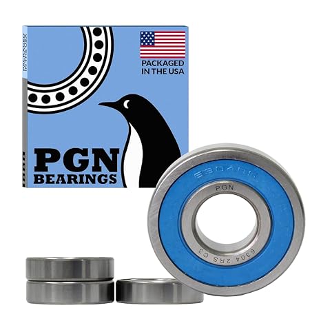 PGN 6304-2RS (4 Pack) Ball Bearing 20x52x15mm Chrome Steel Sealed