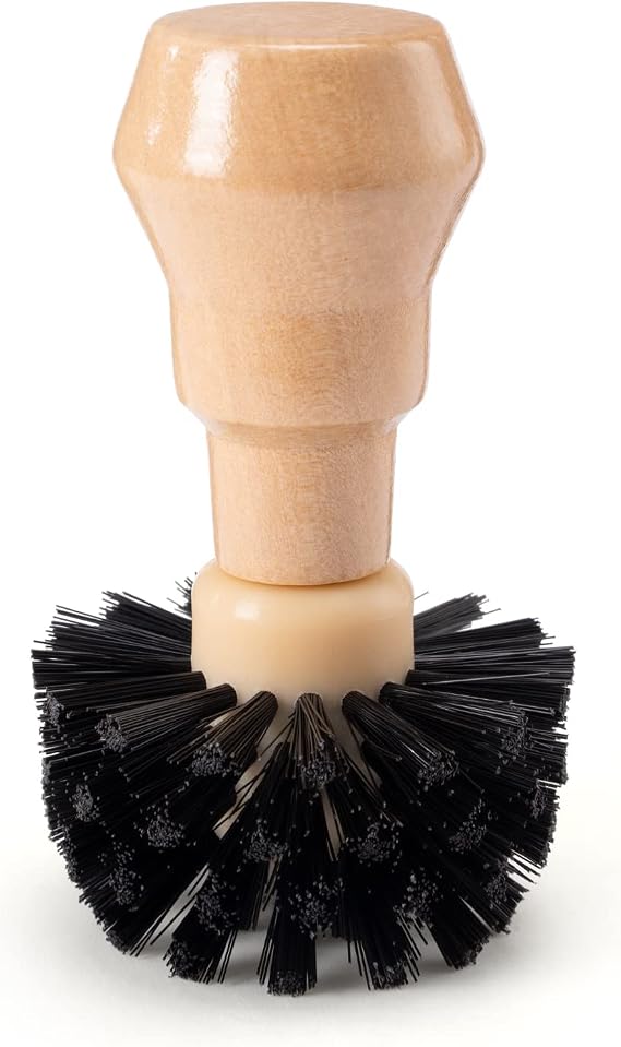 HOMEE Coffee Portafilter Basket Cleaning Filter Brush Fits for 54/58mm | Stiff Bristles Wood Handle Coffee Accessories,Espresso Barista Machine Cleaning Tool,Fits for Home Kitchen & Small Coffee Bar