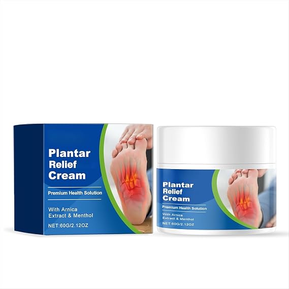 Plantar Fasciitis Relief Cream (2.12OZ) - Spur Cream Soothes Stiffness and soreness, heel spurs & other foot discomfort , Natural Herbal Formula with Arnica & Menthol, Suitable for Sensitive Skin