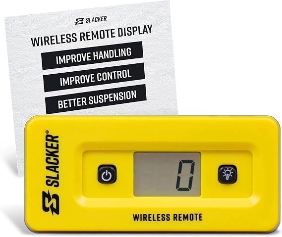 Slacker Wireless Remote Display Bike Tool for Accurate Sag Setup and Suspension Tuning, Compatible with Slacker V5 (Yellow) LCD Wireless Display for Smooth, Reliable Real-Time Measurement