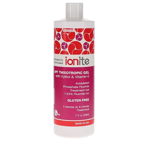 56-00007 Ionite Dental Fluoride Gel Strawberry Shortcake 1.25% APF 500 mL