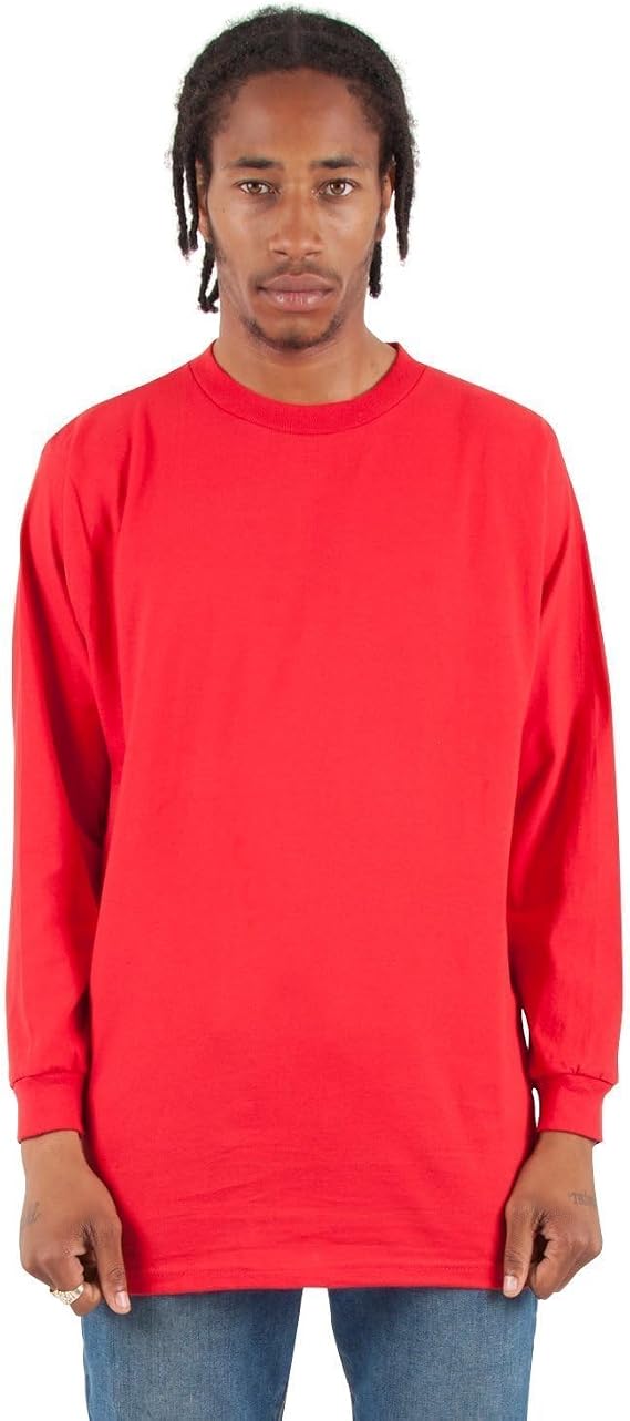 Shaka Wear Adult 5.9 oz., Long-Sleeve T-Shirt S RED
