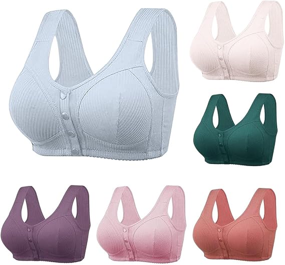 Front Closure Bras for Women No Underwire Comfortable Full Coverage Front Closure Bralettes Wireless Wirefree Everyday Bras