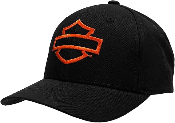 Harley-Davidson Men's Embroidered Open B&S Adjustable Snapback Baseball Cap