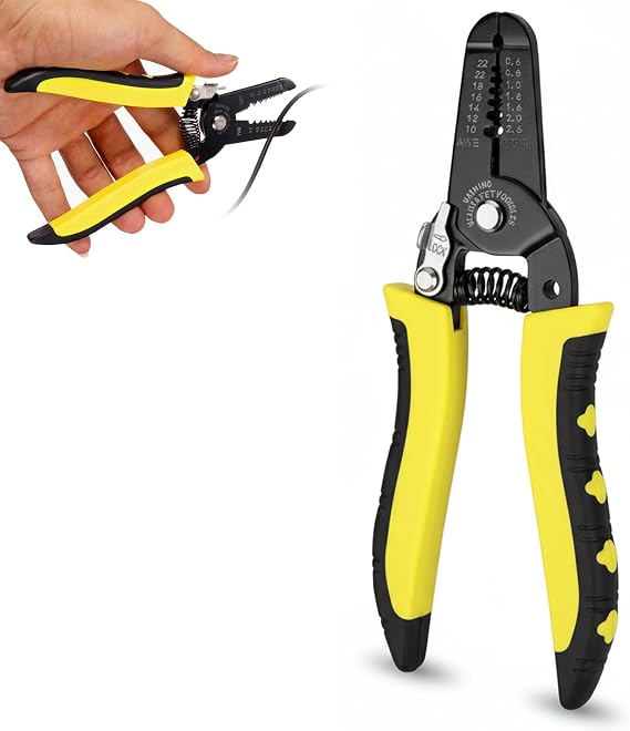 1 Pcs 7-inch Wire Stripping Pliers, 10-22 Awg Multi Gauge Wire Strippers, Wire Stripper Cutter Wire Stripping Tool and Multi-Function Hand Tool, Professional Handle Design and Refined Craftsmanship