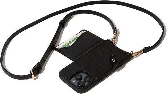 Bandolier Mila Leather Crossbody MagSafe Phone Case iPhone 15 Pro- Black/G