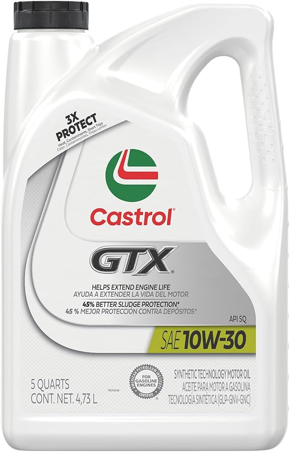 Castrol GTX 10W-30 Conventional Motor Oil 5 Quote 03093