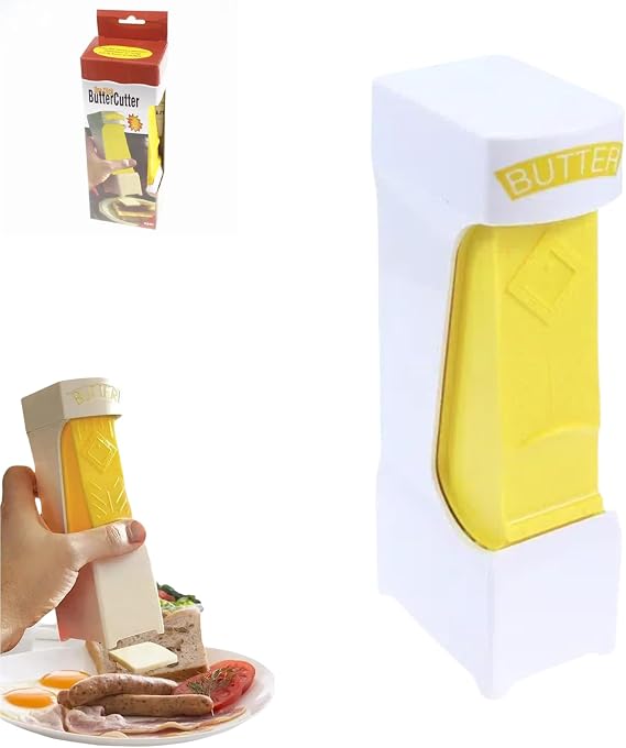 Butter Cutter,One-Click Butter Cutter Convenience,Butter Dispenser with Stainless Steel Blade and Storage Case, Butter for Making Bread, Cakes, Cookies (1PC)