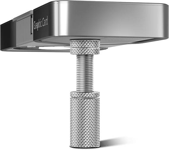 GPU Support Bracket, 1.26-2.75Inch GPU Sag Bracket with Non-Slip Sheet, GPU Holder for Prevent Graphics Card Sag (Silver)
