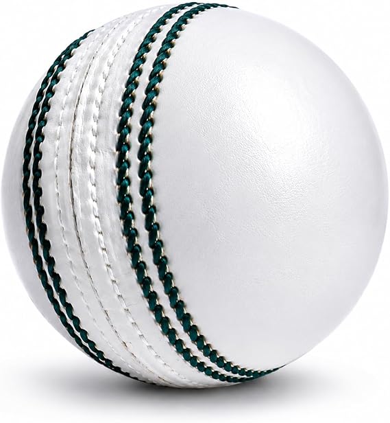 Premium White Leather Cricket Ball Hand Stitched 4 Piece Match & Practice