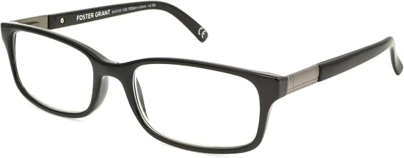 Foster Grant Men's Boston Square Reading Glasses