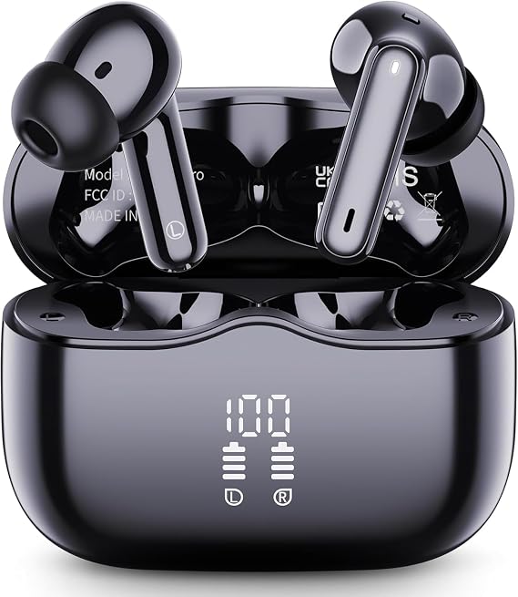 xinwld Wireless Bluetooth Headphones 2026 In-Ear Headphones Bluetooth 5.4 with 4 ENC Noise Cancelling Mics