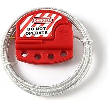 Adjustable Lockout Tagout Steel Cable, Standard Security Cable Control Lock, Steel Retractable Wire Lock Industrial Equipment, Safety Cable Lockout, Stainless Lockout Device, 0.16in x 5.91ft