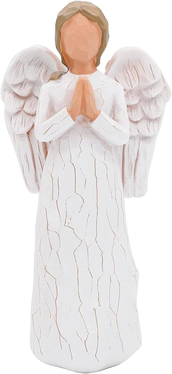 Angel Figurines and Statues - Sculpted Hand-Painted Guardian Angels for Women, Friendship, Healing, Remembrance, Sympathy - Prayer Figures, Home Decor Gifts