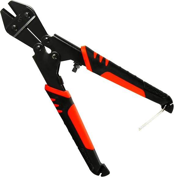Mini Bolt Cutter,Small Heavy Duty Wire Cable Cutter with Soft Grip Anti-Slip Handle,Sharpen Cutting Edge,Wire Cutter,One Hand Operation,Small and Portable Design