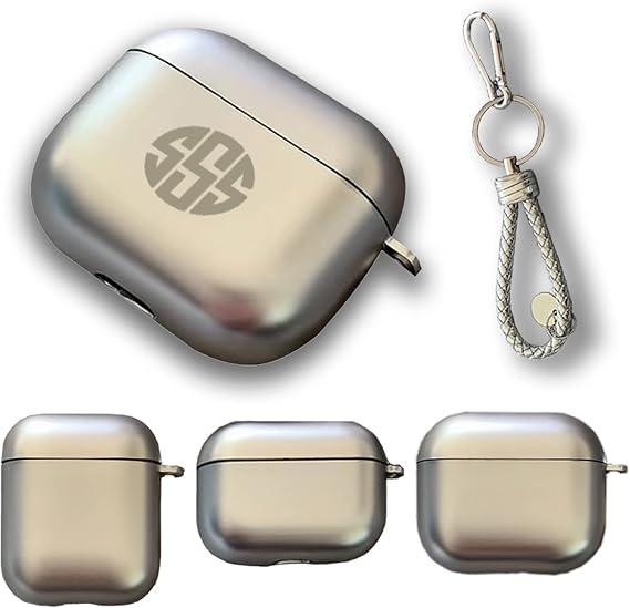 Custom Laser Engraved Apple Air Pods Case, Personalized Dropshadow Initials, Airpods 3 Case, Airpods Pro Case, Custom Airpods 1/2 Generations, Airpod Case with Keychain Carabiner