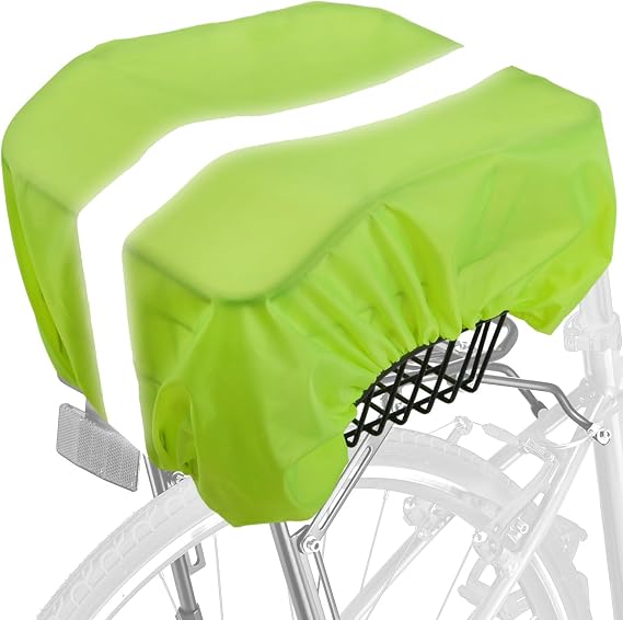 Bike Basket Cover Reflective Regenschutz Fahrradkorb Hinten 35L Green