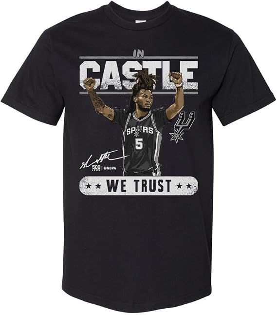 500 LEVEL Stephon Castle San Antonio Spurs Trust Men's Heavyweight T-Shirt