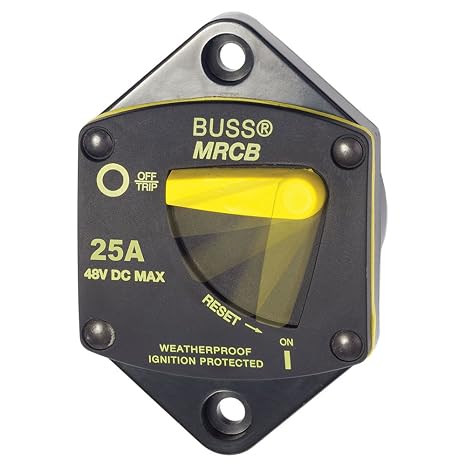 Blue Sea Systems 7035 187-Series Circuit Breaker, Panel Mount, 25A